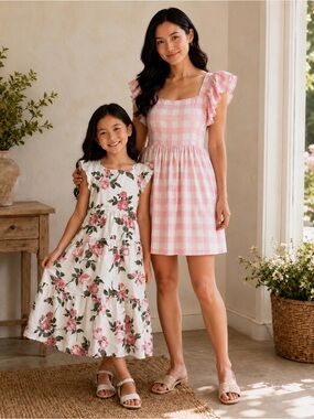 Old Navy Mother / Daughter Pink Coordinating Sundresses Women’s XL / Girls 8 (M)